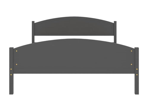 Bed frame without mattress, dark grey solid pine, 160x200 cm QNFH18778