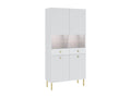 Lysvia 2-Door Display Cabinet, White - Gold VABT17611