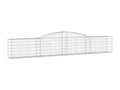 Arched gabion baskets, 7 pcs, 400x30x60-80, galvanized iron TMFH76030