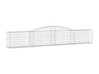 Arched gabion baskets, 7 pcs, 400x30x60-80, galvanized iron TMFH76030