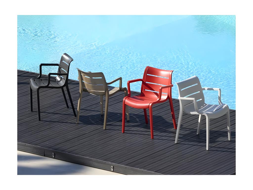 4 Chaises design de jardin - Lysvia - Lot de 4 - Lysvia JKUO00587