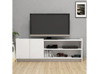 Niger design TV stand, melamine-faced chipboard in white, 141x50x29.5cm JWIZ17182
