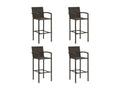 Set of 4 brown woven resin bar stools XJCD89927