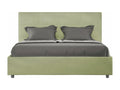 Bed with upholstered slatted base 160x200 microfiber green Dormeva QSFU28236
