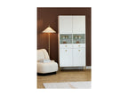 Lysvia 2-Door Display Cabinet, White - Gold VABT17611