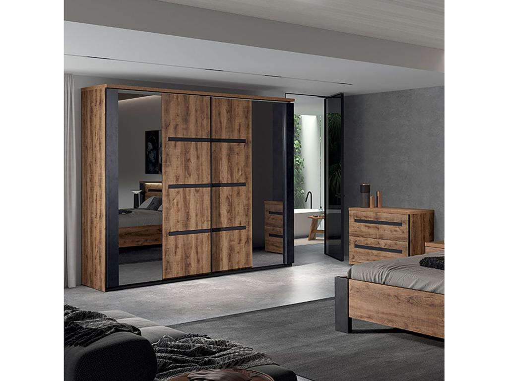 Dormeva - 2 Sliding Door Wardrobe 245cm Wood Effect GXGM40191