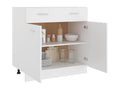 Floor cabinet with drawer, white, 80x46x81.5cm, engineered wood, YPUT89415