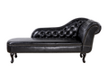 Dormeva Chaise Longue, Black PU Leather, Right Side, BHVJ99478