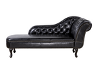 Dormeva Chaise Longue, Black PU Leather, Right Side, BHVJ99478