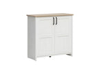 Dormeva White and Wood 2-Door Buffet DWRY57387