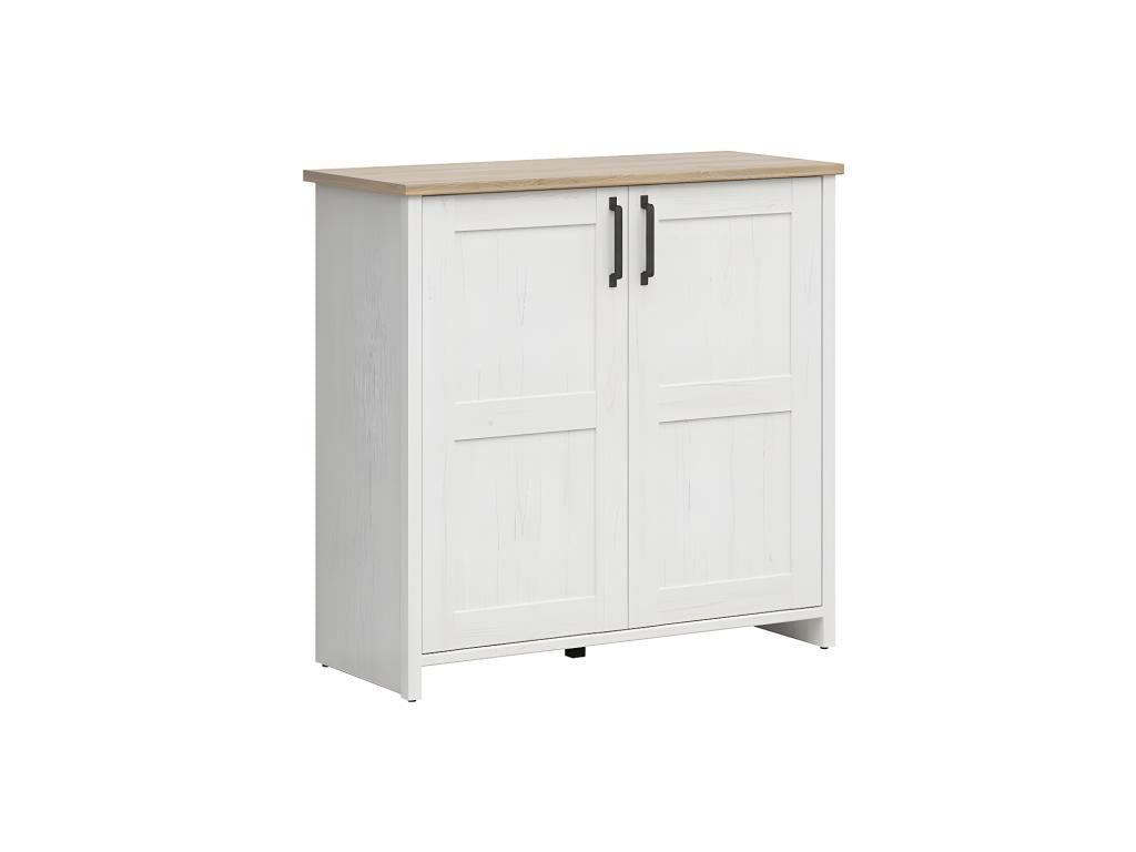 Dormeva White and Wood 2-Door Buffet DWRY57387