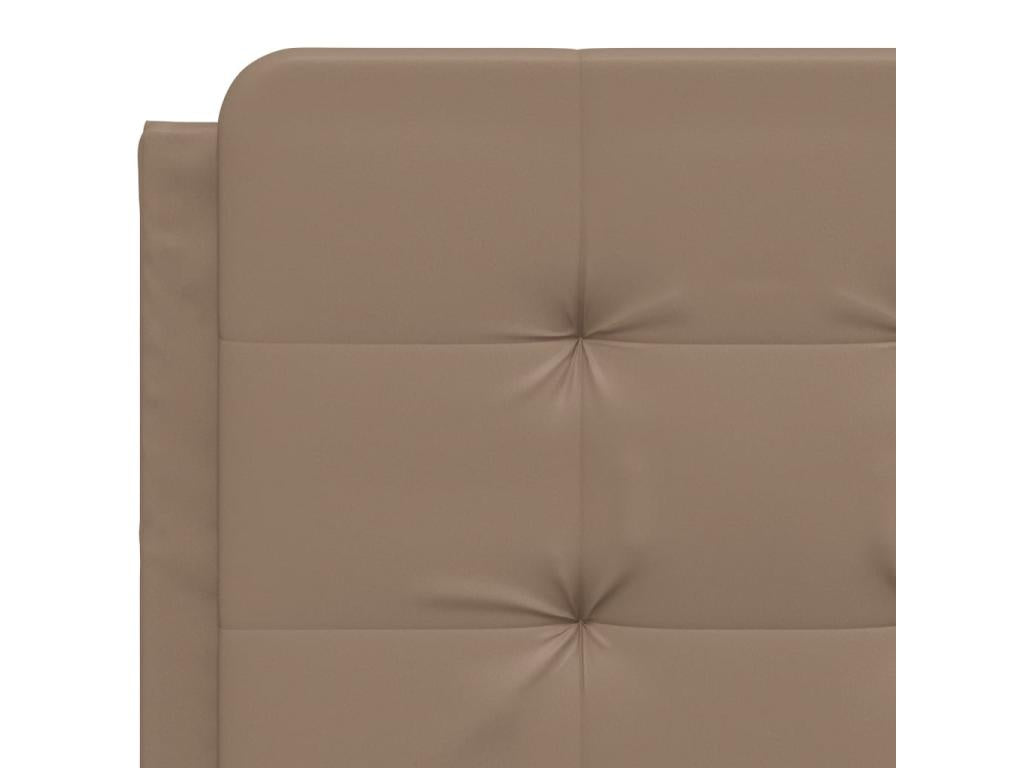 Cappuccino headboard cushion 120 cm faux leather QPZK29169