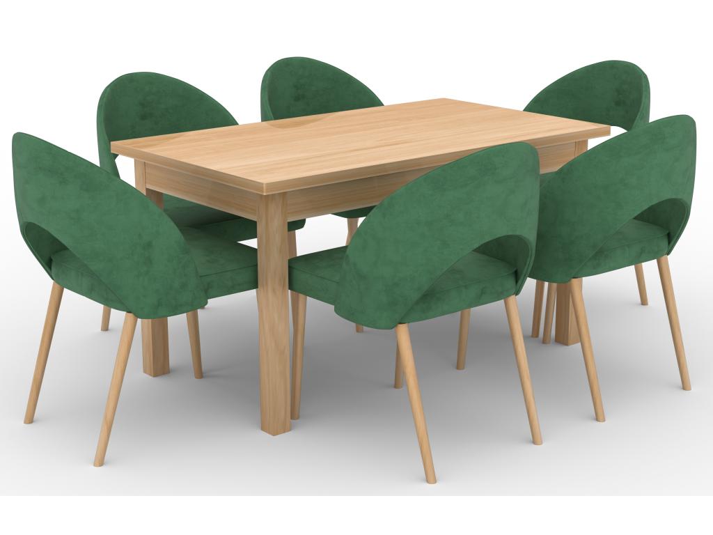 Dormeva 27110 JUOE75121 Modern chair in natural beech wood and choice of fabric