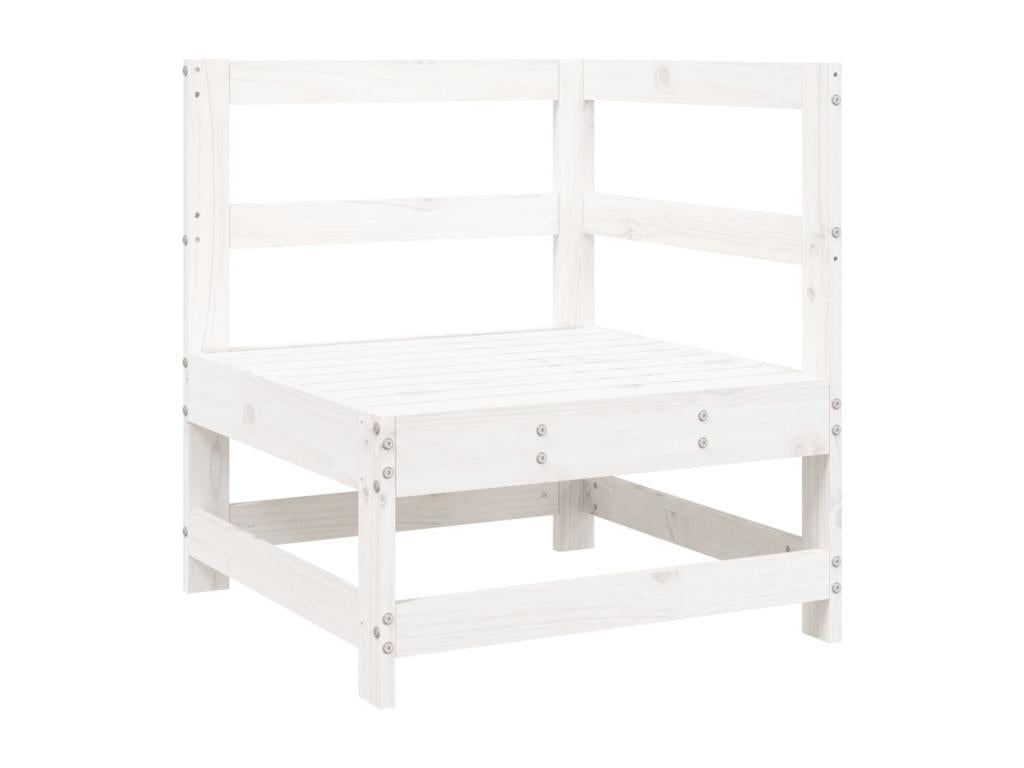 7-piece garden furniture set, white, solid pine wood MMZF34529