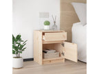 Bedside table 40x31x50 cm Solid pine wood WTBO95427