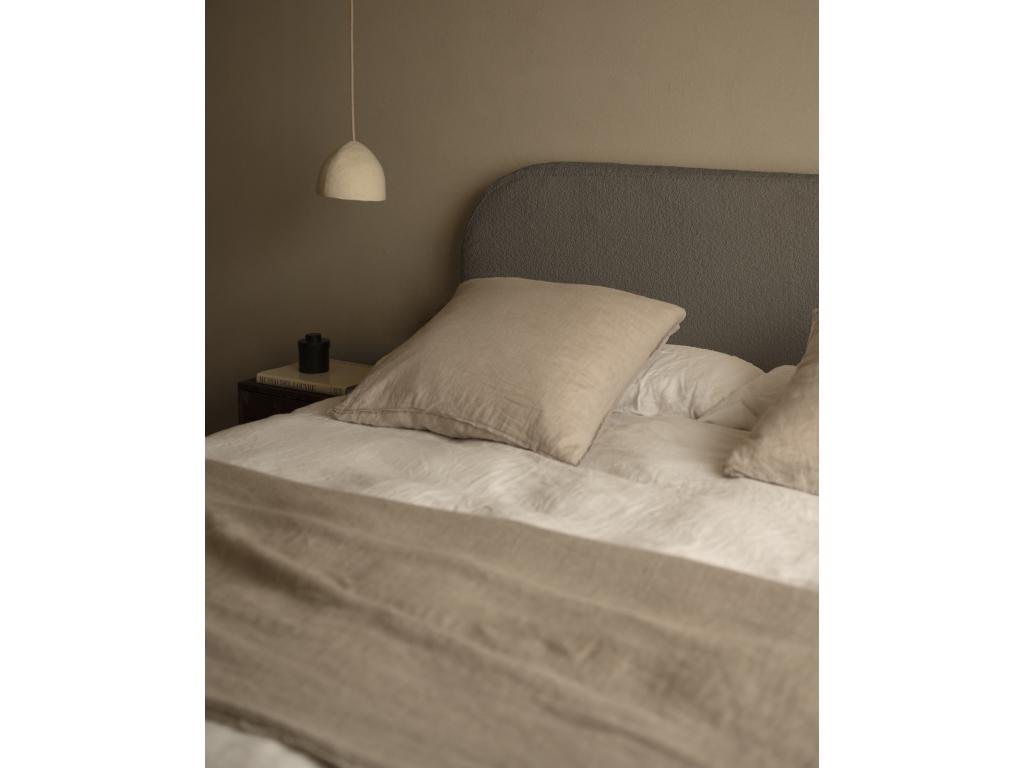 Removable headboard in dark grey bouclé fabric, 160x110cm - Dormeva YWZR57177