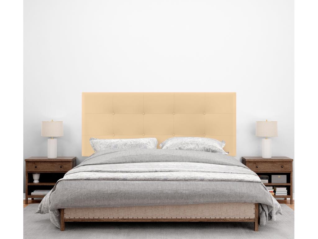 Dormeva Faux Leather Upholstered Headboard 150x115cm with Legs for 150cm Beds - Vanilla DMBU97981