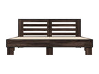 Bed frame without mattress, brown oak, 200x200 cm, EQTS85518