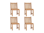 4-piece garden chairs with cushions, solid teak wood, MILM21091