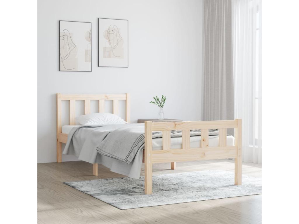 Solid wood bed 75x190 Small single 5 YESC37863
