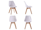 Dormeva extendable table and 6 Dormeva chairs, white, 120/160cm - Dormeva GGOK91625