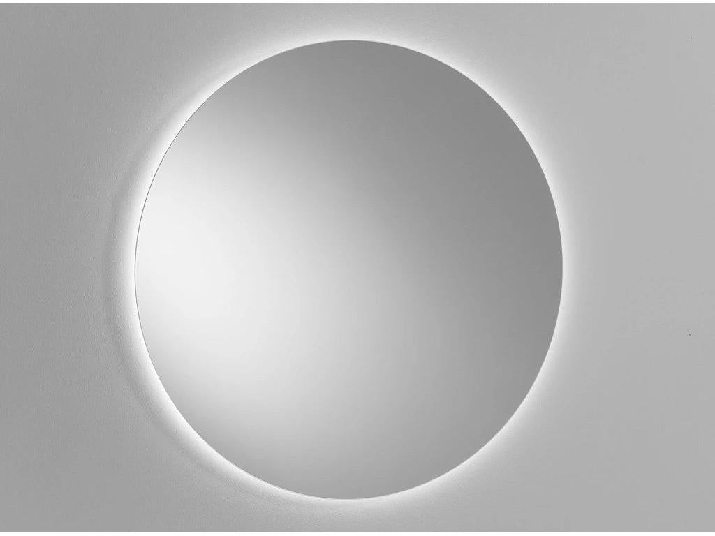 Dormeva 2-drawer bathroom vanity unit in white and grey lacquer and illuminated mirror, 100cm wide, 2 FBSD32239