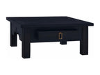 Light black coffee table, 68x68x30 cm, solid mahogany wood, YCGC13227