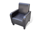 Black Faux Leather Armchair DRXQ41475