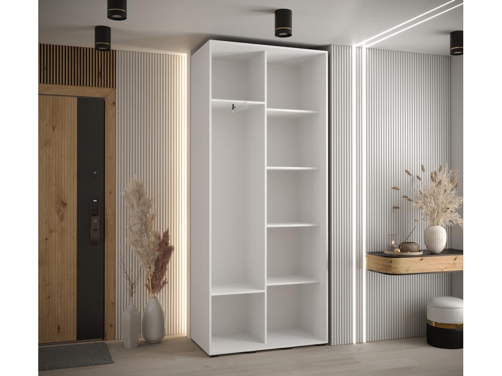 Dormeva 7 Sliding Door Wardrobe 235.2/110/45 2 Doors White/Black/Gold XGFY29721
