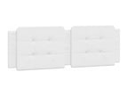 White faux leather headboard cushion 160cm YUIR85775