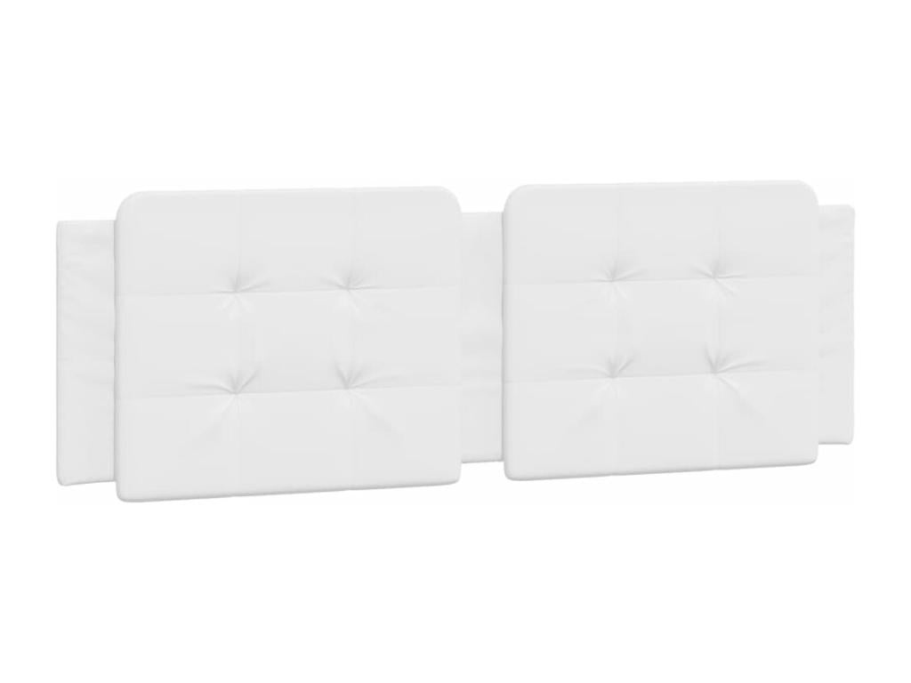 White faux leather headboard cushion 160cm YUIR85775