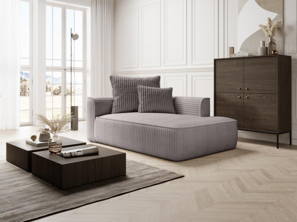 Dormeva JBVV78320 light grey wide-wale corduroy chaise longue