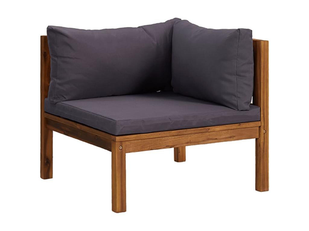 6-piece garden furniture set with cushions, solid Dormeva wood DQXR82625