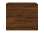 Wall-mounted bedside tables with LED lights, 2 pcs, brown oak, IEVC51364