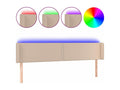 Cappuccino LED Headboard 183x16x78/88 cm Faux Leather AKRF53143