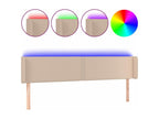 Cappuccino LED Headboard 183x16x78/88 cm Faux Leather AKRF53143