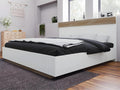 Adult bed 140x200cm - floating bed with slatted base by Dormeva - wooden frame - white USOE78730