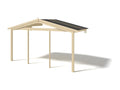 Wooden eaves 4x3m for 4m garden chalet, natural color - DOM618 - Dormeva VTZY38037