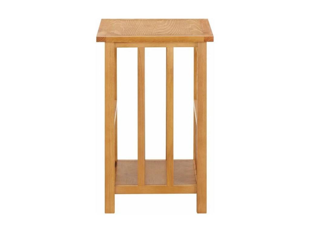 Lysvia light solid oak magazine side table, H 55cm ZJTK37373