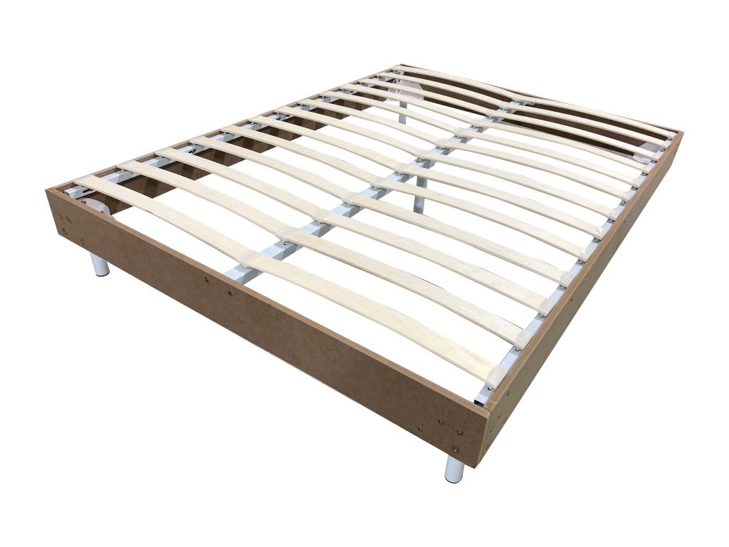 Upholstered bed base 140x190cm with 5 legs - Dormeva wooden bed bases for adults and children UEAX21571