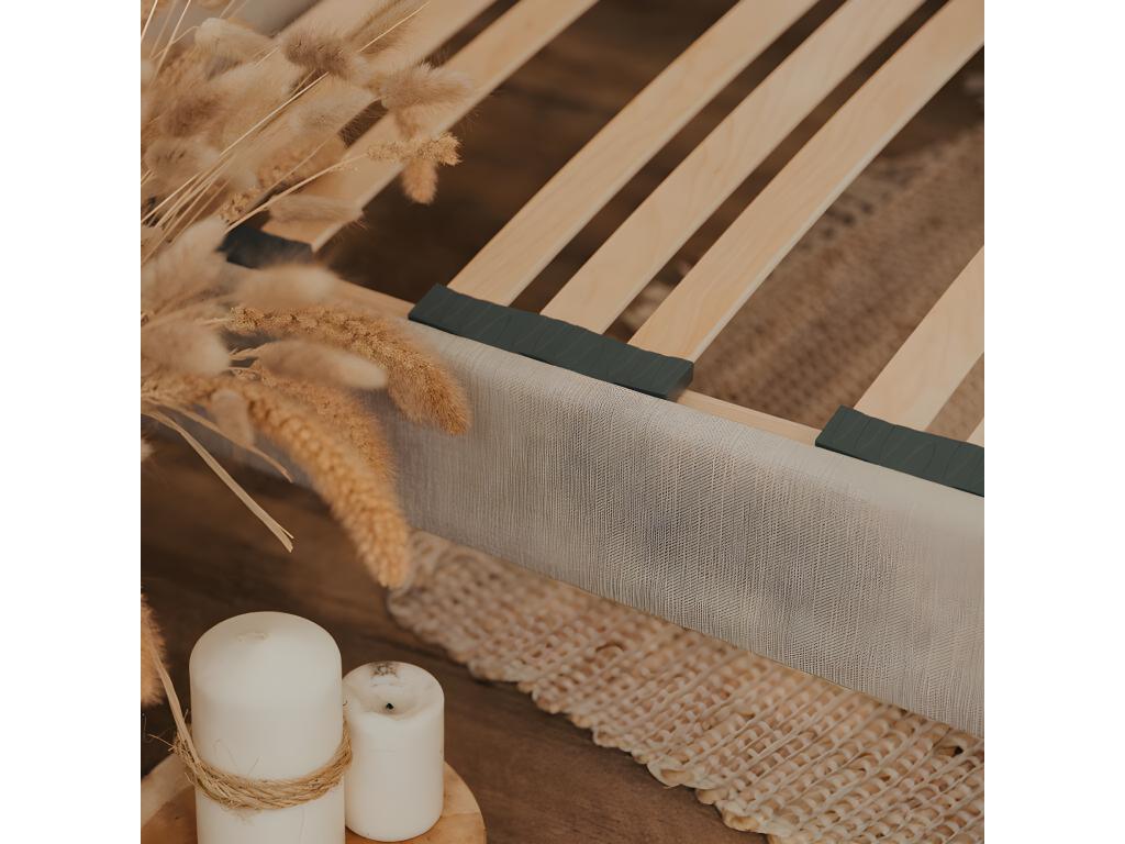 Dormeva beige decorative bed base, 15cm thick, with legs, 140x200 FSSP69397