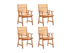 Zensova 5-piece garden dining set, solid wood, 4 MICC46916