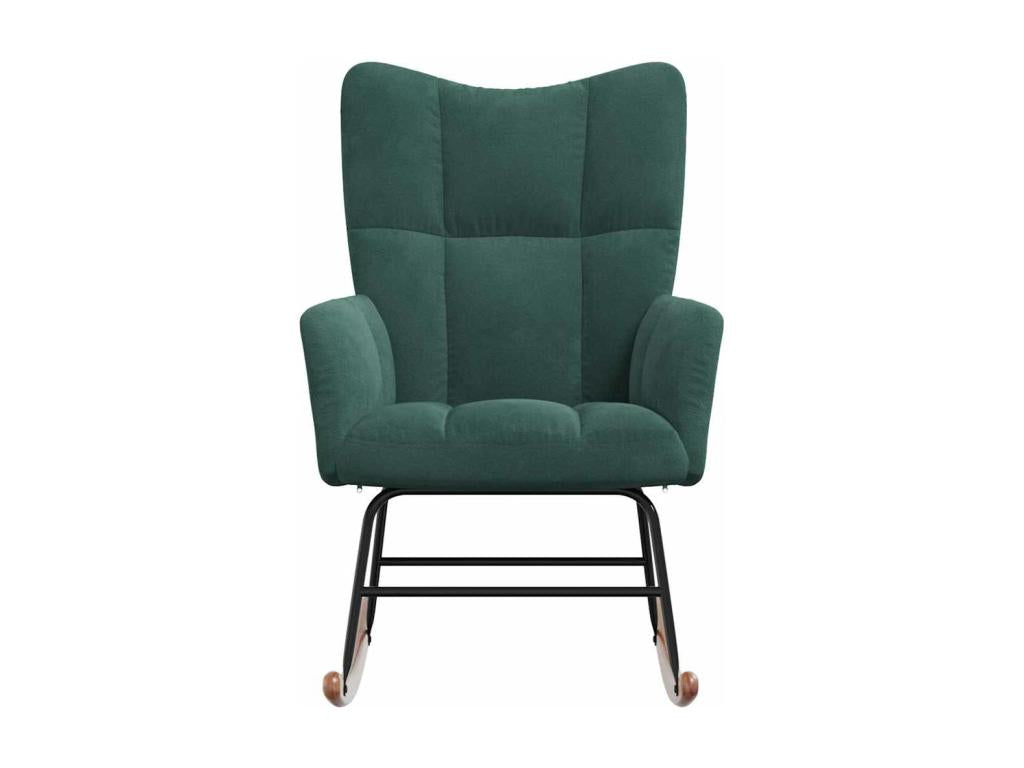 Dark Green Velvet Rocking Chair SUWS30281