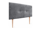 Dormeva Plain Corduroy Headboard with Buttons 135x105 with Bed Legs 120/135/140 - Dark Grey VTNK80816