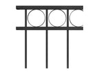 Steel fence panel 1.7x1.5 m Black TNMI14820