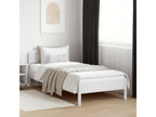 White bed frame and headboard 100x200 cm solid pine wood VZPZ99959