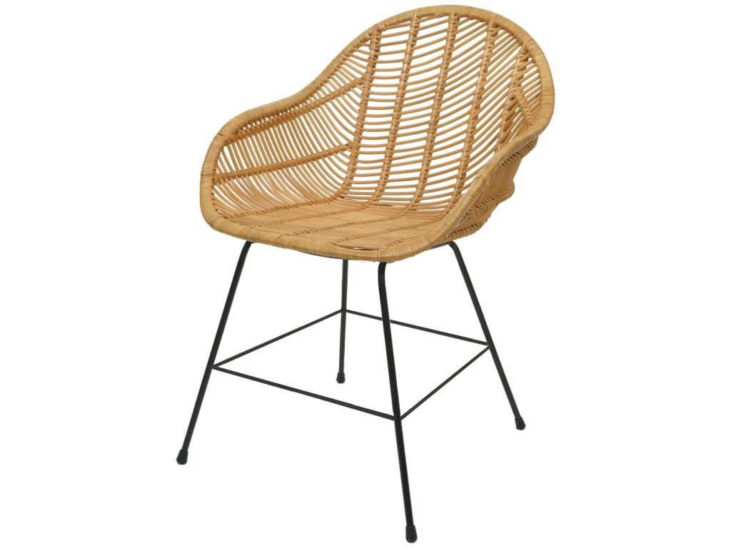 Dormeva-M28 Dining Chair, Wicker Kitchen Chair, Rattan Chair, Dormeva Rattan and Metal Chair QAES67801