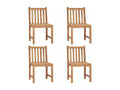 4-piece garden chairs with cushions, solid teak wood, MILM21091