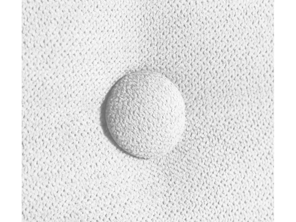 Lysvia Fabric Headboard with 2 Buttoned Lysvia Panels 90x105cm with Legs for 80/90cm Beds - White QXLB83385