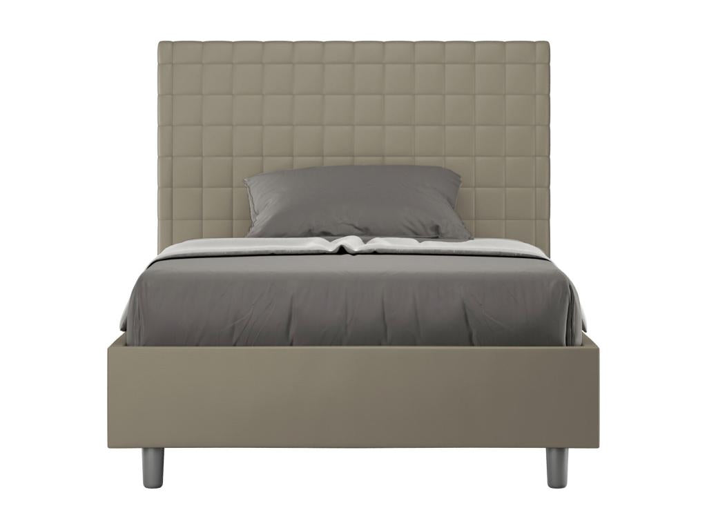 Sunny TPZY98043 Upholstered Bed without Mattress 140x210 Cappuccino Faux Leather